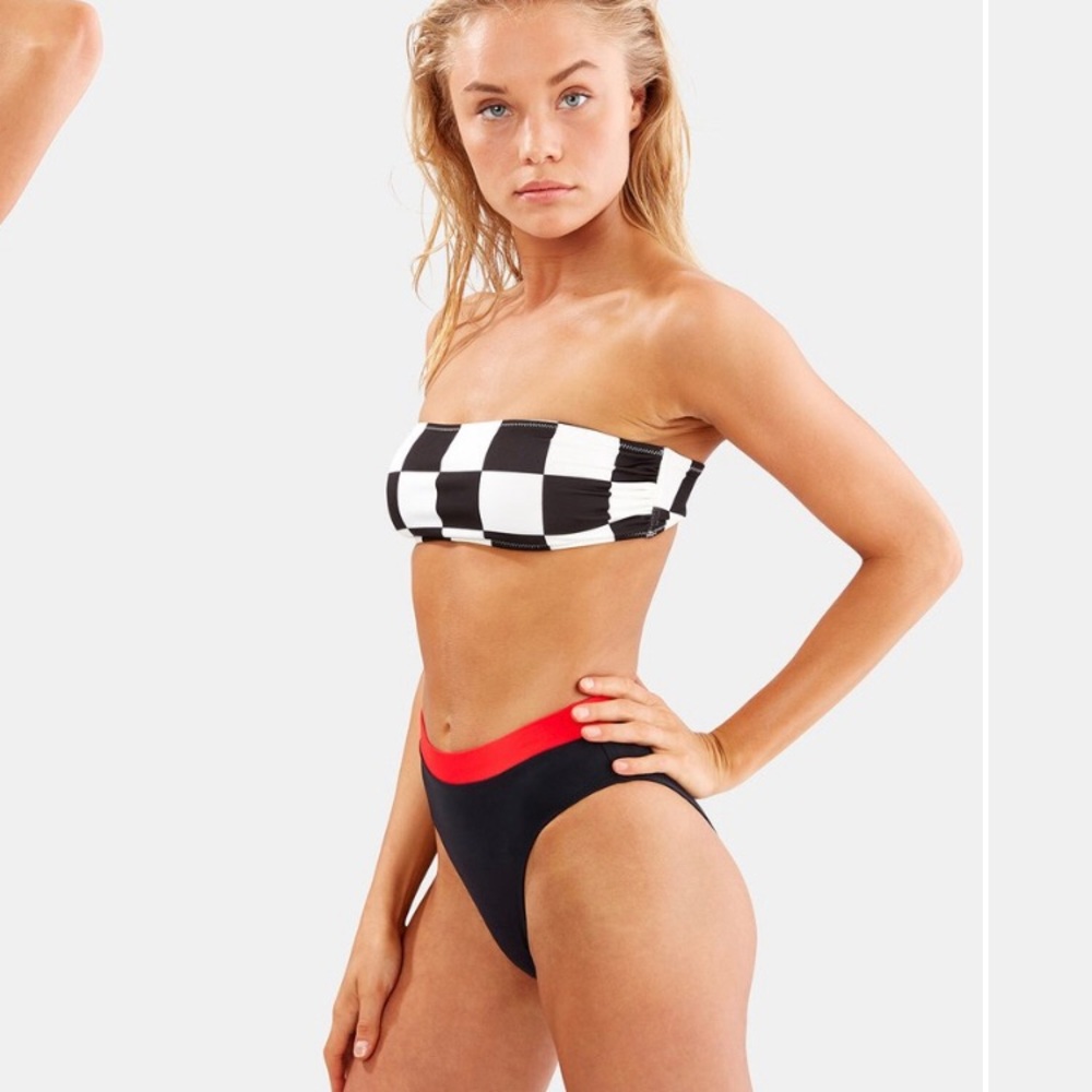 Re/done Solid and Striped bikini bottom